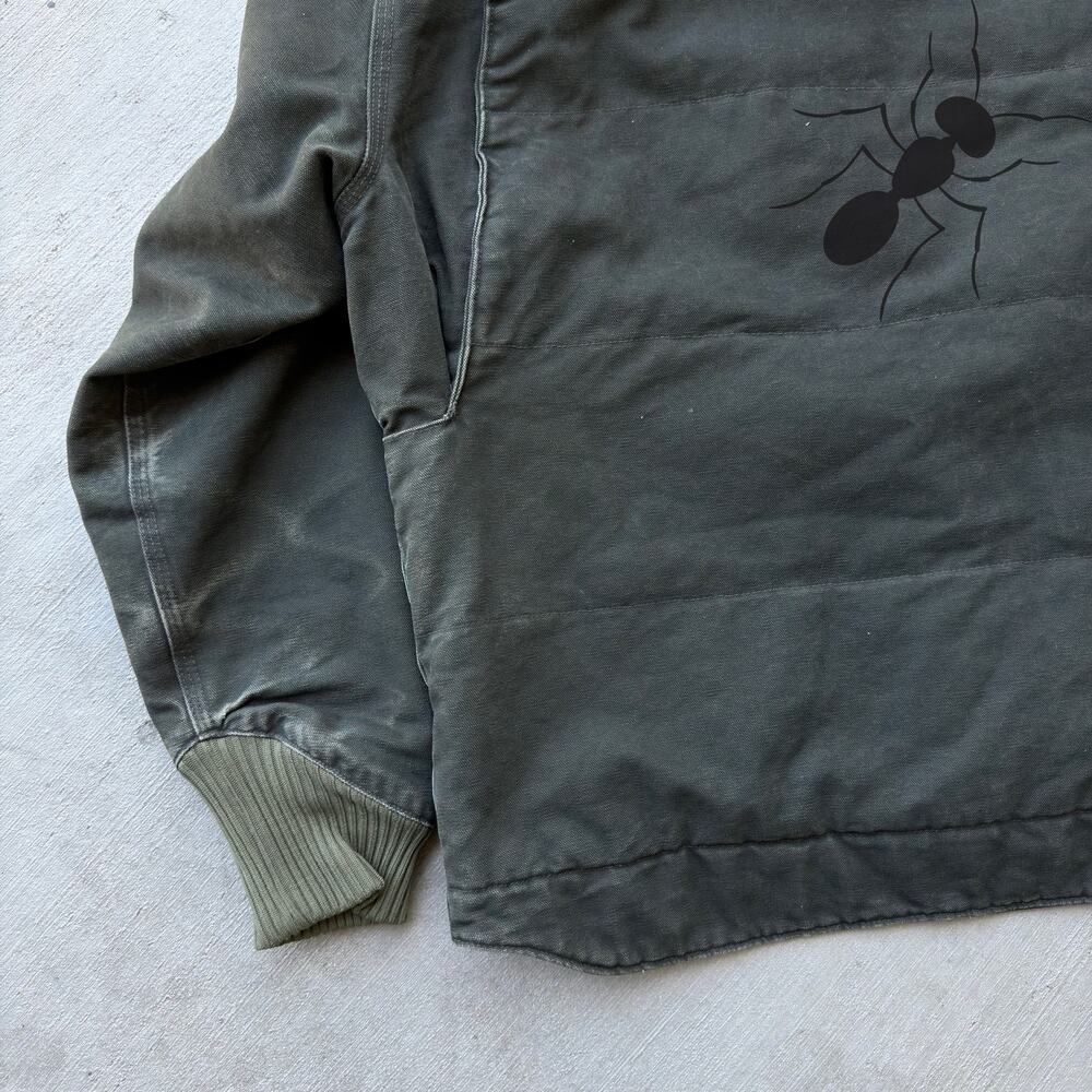 Carhartt green quilted hooded work wear jacket - Picture 7 of 9